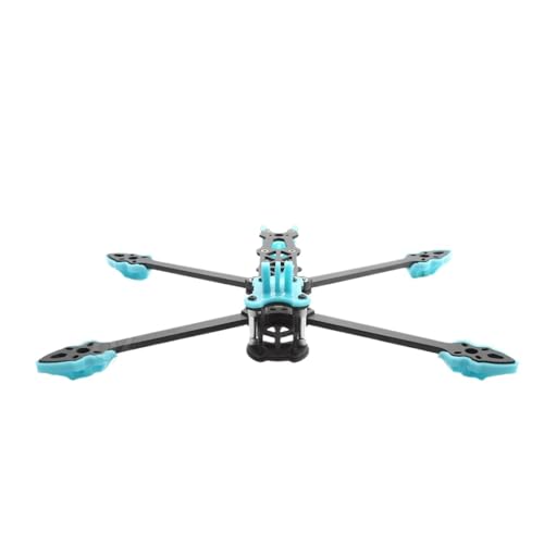 HYRTEFBN FPV-Racing-Drohnenrahmen 7-Zoll-FPV-Drohnenrahmen, 295 mm, Kohlefaser-RC-Rahmen-Kit mit 5 mm Armdruckteilen for DIY-FPV(7in with Blue Parts) von HYRTEFBN