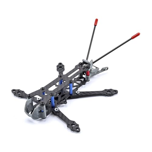 HYRTEFBN FPV-Racing-Drohnenrahmen Leichtgewichtige Roma-Kohlefaser, 3 Zoll 150 mm/4 Zoll 175 mm, mit 3 mm Armen, X-Typ-Rahmen-Kit for 1306 1407-Motor, FPV-Quadcopter-Drohne(4inch 175mm) von HYRTEFBN