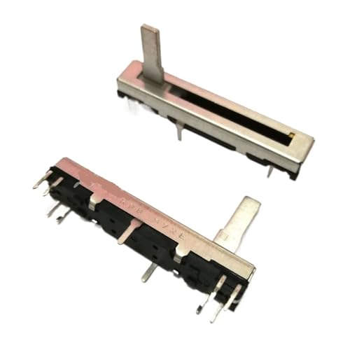 HYRTEFBN Schalter Potentiometer 4,5 cm B10K Einzelschiebepotentiometer mit Mittelpunkt EWANK1C15B14 Lautstärkeregler von HYRTEFBN