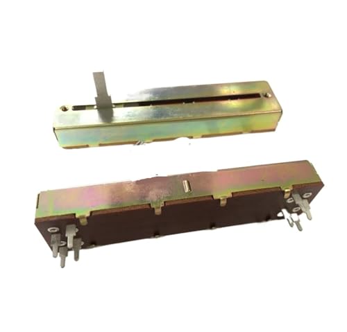 HYRTEFBN Schalter Potentiometer 5 Teile/los 8,8 cm doppel schiebepotentiometer B50K * 2 15 MM lautstärkeregler Lange Achse von HYRTEFBN