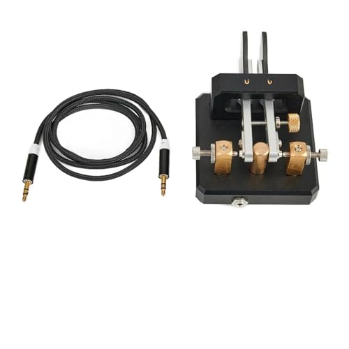 HYRTEFBN Telegrafentaste 1set Kurzwellen for CW Sender Automatische for Dual-Paddle Telegraphen Schlüssel for CW Schlüssel(Black) von HYRTEFBN