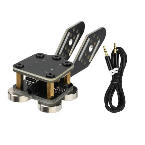 HYRTEFBN Telegrafentaste Automatischer Code CW-Schlüsseltrainer PCB 4 Nd Magnetbasen Doppelpaddel CW Keyer Automatischer Trainer mit 3,5-mm-Audiokabel von HYRTEFBN
