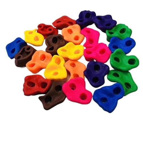 HYRTEFBN klettergriffe Kletterwand Hält Spiele Holzwand Klettersteine ​​Spielplatz Outdoor-Spielset(10pcs with Screw) von HYRTEFBN