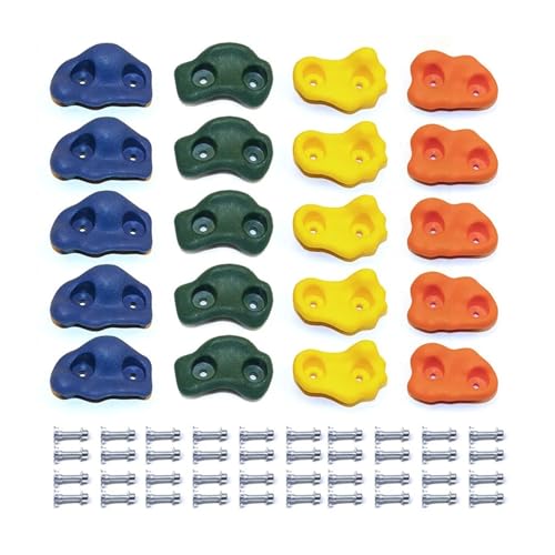 HYRTEFBN klettergriffe Kletterwand Steine ​​Zimmer Felswand hält Kletterwand Griffe Kit Indoor und Outdoor Spielplatz Spielset(A 10PCS) von HYRTEFBN