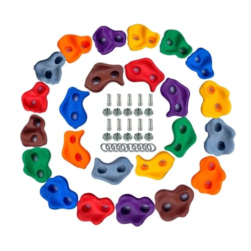 klettergriffe 10 Teile/Satz Klettern Hält Holz Wand Klettern Steine ​​Spielplatz Spiel Hand Füße Halten Grip Kit Outdoor Spiele(10pcs no Screw) von HYRTEFBN