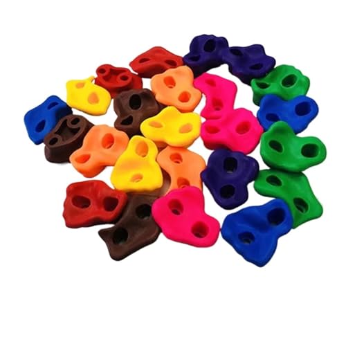 klettergriffe 10-teiliges Set Kletterwand hält Holzwand Klettersteine ​​Spielplatz Spiel Hand Füße halten Grip Kit(10pcs no Screw) von HYRTEFBN