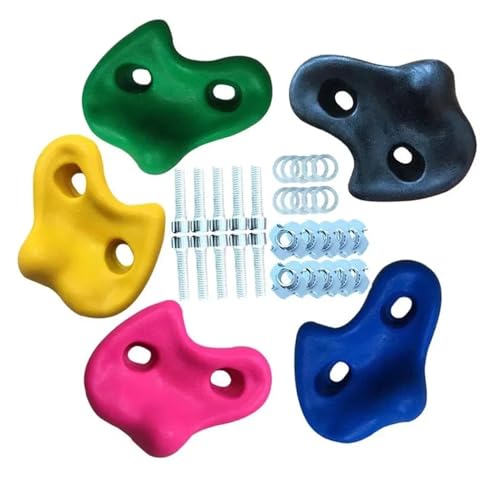 klettergriffe 10-teiliges Set Kletterwand hält Holzwand Klettersteine ​​Spielplatz Spiel Hand Füße halten Grip Kit(10pcs with Screw) von HYRTEFBN