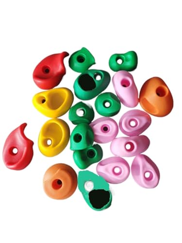 klettergriffe 19 Teile/Satz Klettern Hält Holz Wand Klettern Steine ​​Spielplatz Spiel Hand Füße Halten Grip Kit Outdoor Spiel von HYRTEFBN