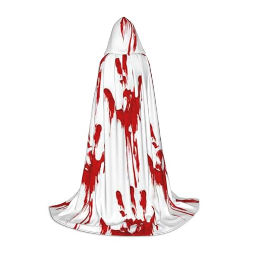 Blutige Handabdrücke Kapuzenumhang für Teenager, Halloween-Kostüm, Cosplay, Maskerade, Zaubererrobe Blutige Handabdrücke Kapuzenumhang für Teenager, Halloween-Kostüm, Cosplay, Maskerade, Zaubererrobe von HYSDPUZK