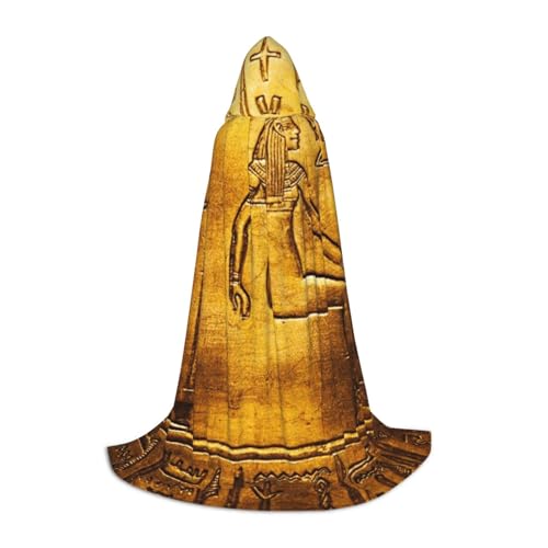 HYSDPUZK Ägypten Hieroglyphen Kapuzenumhang für Teenager, Halloween-Kostüm, Cosplay, Maskerade, Zaubererrobe von HYSDPUZK