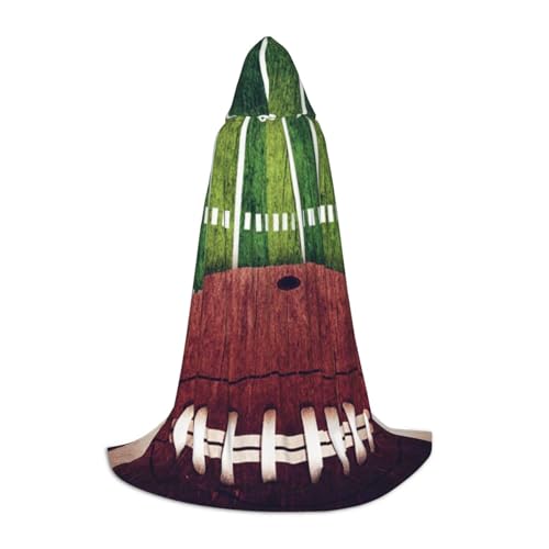 HYSDPUZK American Football Feld und Ball Kapuzenumhang für Teenager, Halloween-Kostüm, Cosplay, Maskerade, Zaubererrobe HYSDPUZK American Football Feld und Ball Kapuzenumhang für Teenager, Halloween-Kostüm, Cosplay, Maskerade, Zaubererrobe von HYSDPUZK