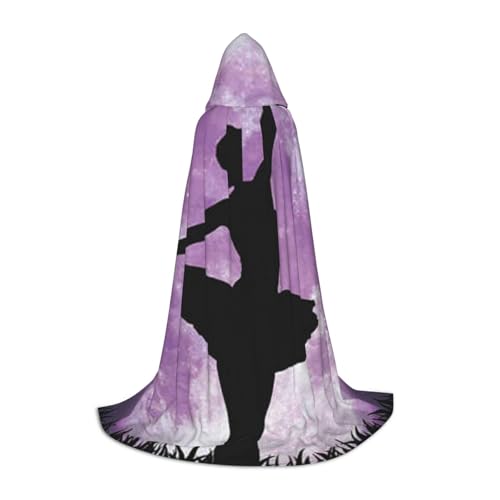 HYSDPUZK Ballerina Dance Kapuzenumhang für Teenager, Halloween-Kostüm, Cosplay, Maskerade, Zaubererrobe von HYSDPUZK