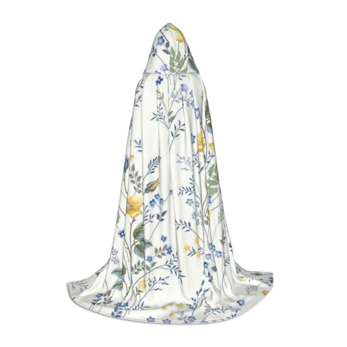 HYSDPUZK Blaues Blumenmuster, Rosen, Kapuzenumhang für Teenager, Halloween-Kostüm, Cosplay, Maskerade, Zauberer-Robe HYSDPUZK Blaues Blumenmuster, Rosen, Kapuzenumhang für Teenager, Halloween-Kostüm, Cosplay, Maskerade, Zauberer-Robe von HYSDPUZK