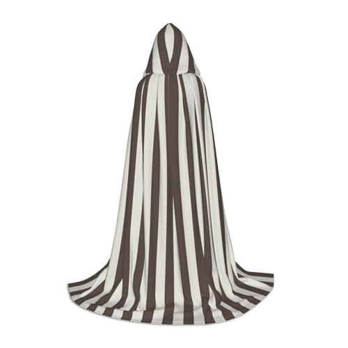 HYSDPUZK Brauner gestreifter Kapuzenumhang für Teenager, Halloween-Kostüm, Cosplay, Maskerade, Zauberer-Robe HYSDPUZK Brauner gestreifter Kapuzenumhang für Teenager, Halloween-Kostüm, Cosplay, Maskerade, Zauberer-Robe von HYSDPUZK