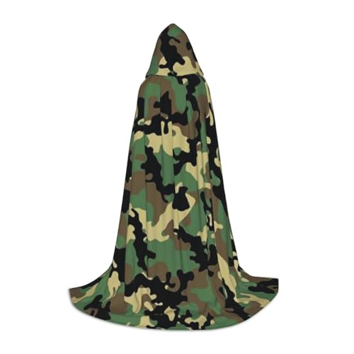 HYSDPUZK Camouflage-Kapuzenumhang für Teenager, Halloween-Kostüm, Cosplay, Maskerade, Zauberer-Robe HYSDPUZK Camouflage-Kapuzenumhang für Teenager, Halloween-Kostüm, Cosplay, Maskerade, Zauberer-Robe von HYSDPUZK