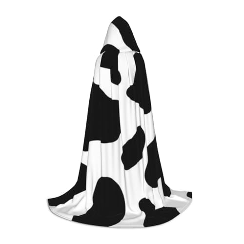 HYSDPUZK Cow-Punkt-Kapuzenumhang für Teenager, Halloween-Kostüm, Cosplay, Maskerade, Zauberer-Robe von HYSDPUZK