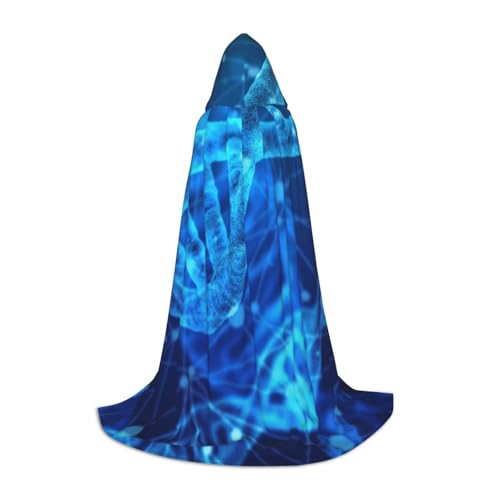 HYSDPUZK DNA-Kette, Foto-Umhang mit Kapuze, für Teenager, Halloween-Kostüm, Cosplay, Maskerade, Zauberer-Robe von HYSDPUZK