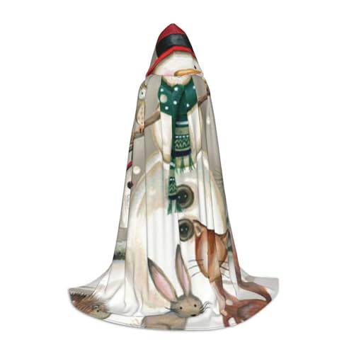 HYSDPUZK Eule stehend auf Schneemann Kapuzenumhang für Teenager, Halloween-Kostüm, Cosplay, Maskerade, Zauberer-Robe HYSDPUZK Eule stehend auf Schneemann Kapuzenumhang für Teenager, Halloween-Kostüm, Cosplay, Maskerade, Zauberer-Robe von HYSDPUZK
