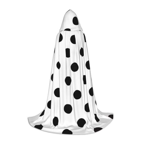 HYSDPUZK Gepunkteter Kapuzenumhang für Teenager, Halloween-Kostüm, Cosplay, Maskerade, Zauberer-Robe von HYSDPUZK