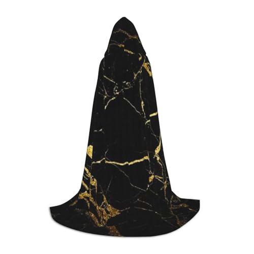 HYSDPUZK Goldfarbene schwarze Tapete, Kapuzenumhang für Teenager, Halloween-Kostüm, Cosplay, Maskerade, Zauberer-Robe HYSDPUZK Goldfarbene schwarze Tapete, Kapuzenumhang für Teenager, Halloween-Kostüm, Cosplay, Maskerade, Zauberer-Robe von HYSDPUZK