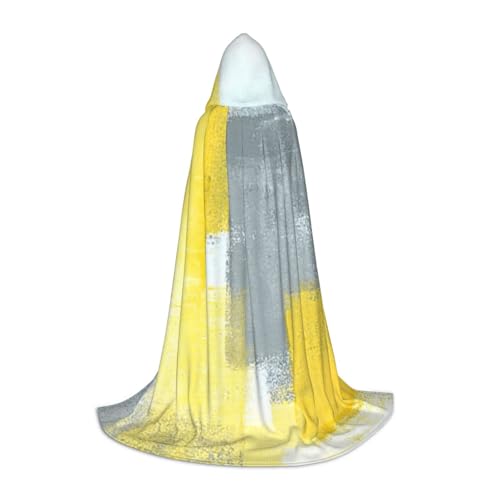 HYSDPUZK Grau-gelber abstrakter Kunstmalerei-Umhang mit Kapuze für Teenager, Halloween-Kostüm, Cosplay, Maskerade, Zauberer-Robe HYSDPUZK Grau-gelber abstrakter Kunstmalerei-Umhang mit Kapuze für Teenager, Halloween-Kostüm, Cosplay, Maskerade, Zauberer-Robe von HYSDPUZK