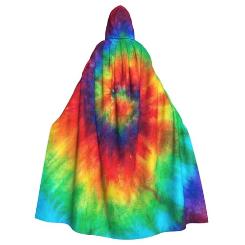 HYSDPUZK Halloween-Kapuzenumhang für Unisex-Erwachsene, lustiger Batik-Hippie-Druck, Party- und Cosplay-Umhang HYSDPUZK Halloween-Kapuzenumhang für Unisex-Erwachsene, lustiger Batik-Hippie-Druck, Party- und Cosplay-Umhang von HYSDPUZK