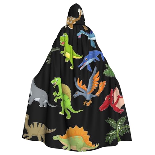 HYSDPUZK Halloween-Kapuzenumhang für Unisex-Erwachsene, lustiger Cartoon-Dinosaurier-Bilder, Druck, Party- und Cosplay-Umhang HYSDPUZK Halloween-Kapuzenumhang für Unisex-Erwachsene, lustiger Cartoon-Dinosaurier-Bilder, Druck, Party- und Cosplay-Umhang von HYSDPUZK