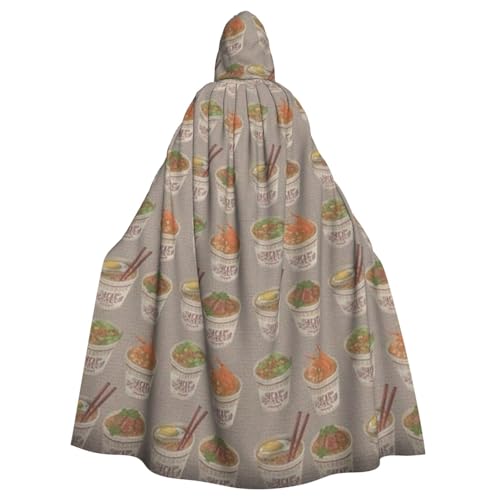 HYSDPUZK Halloween-Kapuzenumhang für Unisex-Erwachsene, lustiger Eierbecher, Nudel-Ramen-Druck, Party & Cosplay-Umhang HYSDPUZK Halloween-Kapuzenumhang für Unisex-Erwachsene, lustiger Eierbecher, Nudel-Ramen-Druck, Party & Cosplay-Umhang von HYSDPUZK
