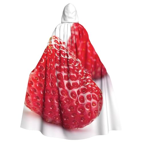 HYSDPUZK Halloween-Kapuzenumhang für Unisex-Erwachsene, lustiger Erdbeer-Druck, Party- und Cosplay-Umhang HYSDPUZK Halloween-Kapuzenumhang für Unisex-Erwachsene, lustiger Erdbeer-Druck, Party- und Cosplay-Umhang von HYSDPUZK