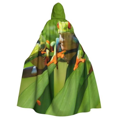 HYSDPUZK Halloween-Kapuzenumhang für Unisex-Erwachsene, lustiger Frosch-Druck, Party- und Cosplay-Umhang HYSDPUZK Halloween-Kapuzenumhang für Unisex-Erwachsene, lustiger Frosch-Druck, Party- und Cosplay-Umhang von HYSDPUZK