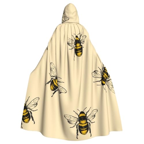 HYSDPUZK Halloween-Kapuzenumhang für Unisex-Erwachsene, lustiger Honigbienen-Druck, Party- und Cosplay-Umhang HYSDPUZK Halloween-Kapuzenumhang für Unisex-Erwachsene, lustiger Honigbienen-Druck, Party- und Cosplay-Umhang von HYSDPUZK