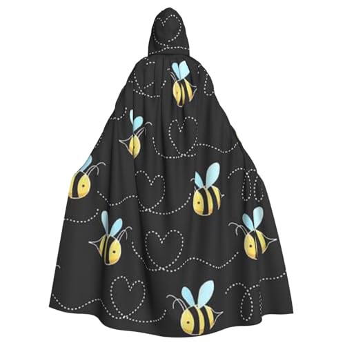 HYSDPUZK Halloween-Kapuzenumhang für Unisex-Erwachsene, lustiger Hummel-Druck, Party- und Cosplay-Umhang HYSDPUZK Halloween-Kapuzenumhang für Unisex-Erwachsene, lustiger Hummel-Druck, Party- und Cosplay-Umhang von HYSDPUZK
