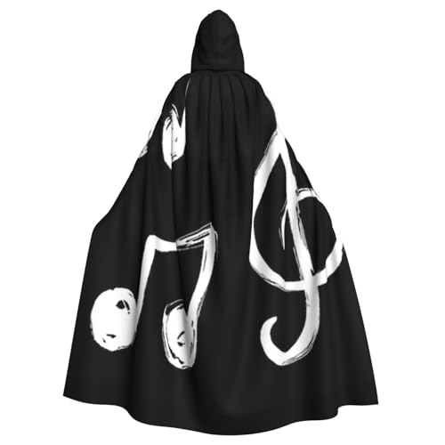 HYSDPUZK Halloween-Kapuzenumhang für Unisex-Erwachsene, lustiger Musiknoten-Druck, Party- und Cosplay-Umhang HYSDPUZK Halloween-Kapuzenumhang für Unisex-Erwachsene, lustiger Musiknoten-Druck, Party- und Cosplay-Umhang von HYSDPUZK