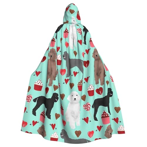 HYSDPUZK Halloween-Kapuzenumhang für Unisex-Erwachsene, lustiger Pudel-Hunde-Druck, Party- und Cosplay-Umhang HYSDPUZK Halloween-Kapuzenumhang für Unisex-Erwachsene, lustiger Pudel-Hunde-Druck, Party- und Cosplay-Umhang von HYSDPUZK