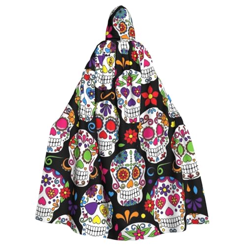 HYSDPUZK Halloween-Kapuzenumhang für Unisex-Erwachsene, lustiger Totenkopf-Druck, Party- und Cosplay-Umhang HYSDPUZK Halloween-Kapuzenumhang für Unisex-Erwachsene, lustiger Totenkopf-Druck, Party- und Cosplay-Umhang von HYSDPUZK