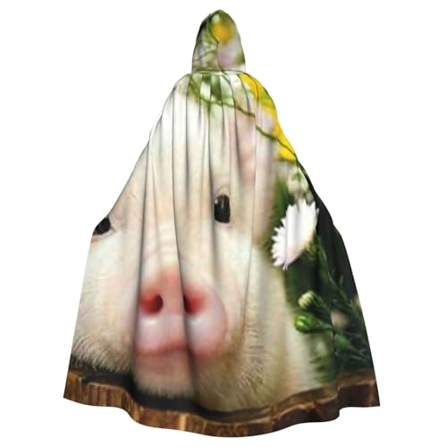 HYSDPUZK Halloween-Kapuzenumhang für Unisex-Erwachsene, lustiger Vergewaltigungsblumen-Schweine-Druck, Party- und Cosplay-Umhang HYSDPUZK Halloween-Kapuzenumhang für Unisex-Erwachsene, lustiger Vergewaltigungsblumen-Schweine-Druck, Party- und Cosplay-Umhang von HYSDPUZK