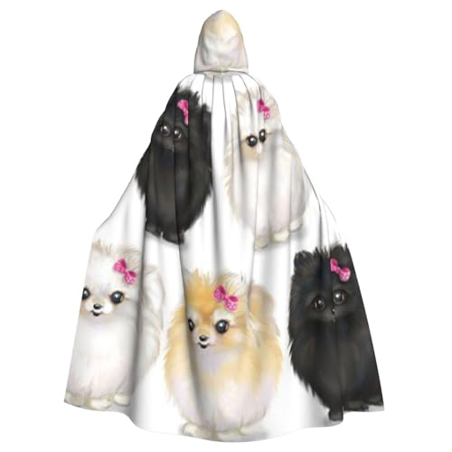 HYSDPUZK Halloween-Kapuzenumhang für Unisex-Erwachsene, lustiger Zwergspitzen-Muster, Party- und Cosplay-Umhang HYSDPUZK Halloween-Kapuzenumhang für Unisex-Erwachsene, lustiger Zwergspitzen-Muster, Party- und Cosplay-Umhang von HYSDPUZK