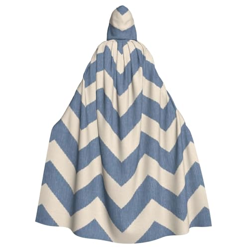 HYSDPUZK Halloween-Kapuzenumhang für Unisex-Erwachsene, lustiger blau-beigefarbener Streifendruck, Party- und Cosplay-Umhang HYSDPUZK Halloween-Kapuzenumhang für Unisex-Erwachsene, lustiger blau-beigefarbener Streifendruck, Party- und Cosplay-Umhang von HYSDPUZK