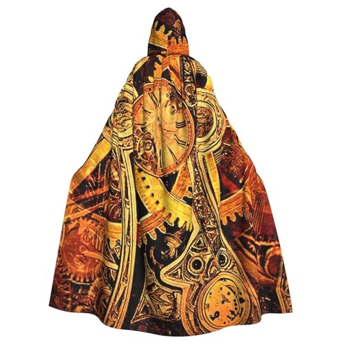 HYSDPUZK Halloween-Kapuzenumhang für Unisex-Erwachsene, lustiger cooler Steampunk-Getriebe-Druck, Party- und Cosplay-Umhang HYSDPUZK Halloween-Kapuzenumhang für Unisex-Erwachsene, lustiger cooler Steampunk-Getriebe-Druck, Party- und Cosplay-Umhang von HYSDPUZK