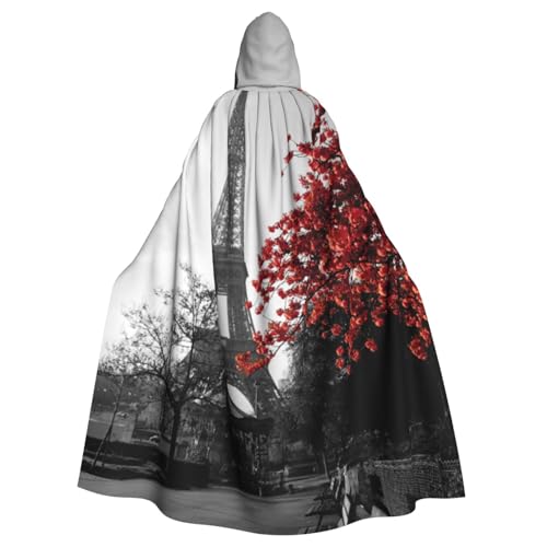HYSDPUZK Halloween-Kapuzenumhang für Unisex-Erwachsene, lustiger grauer Paris-Turm-Druck, Party- und Cosplay-Umhang HYSDPUZK Halloween-Kapuzenumhang für Unisex-Erwachsene, lustiger grauer Paris-Turm-Druck, Party- und Cosplay-Umhang von HYSDPUZK