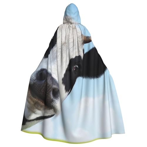 HYSDPUZK Halloween-Kapuzenumhang für Unisex-Erwachsene, lustiges Kuhmuster, Druck, Party- und Cosplay-Umhang HYSDPUZK Halloween-Kapuzenumhang für Unisex-Erwachsene, lustiges Kuhmuster, Druck, Party- und Cosplay-Umhang von HYSDPUZK