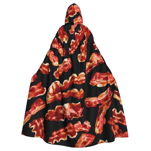 HYSDPUZK Halloween-Kapuzenumhang für Unisex-Erwachsene, lustiges Speckmuster, Druck, Party- und Cosplay-Umhang von HYSDPUZK