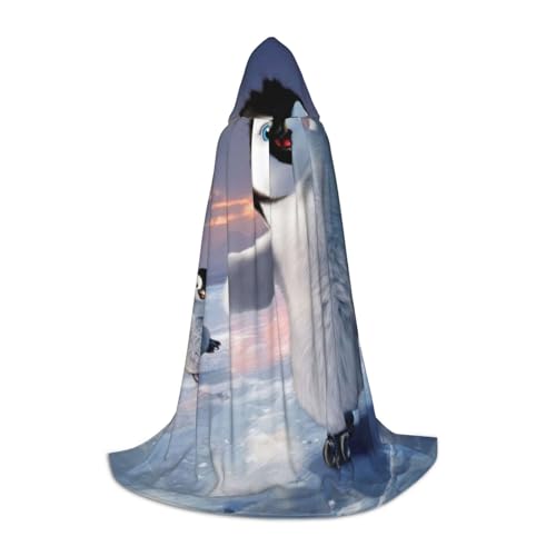 HYSDPUZK Happy Penguin Kapuzenumhang für Teenager, Halloween-Kostüm, Cosplay, Maskerade, Zauberer-Robe HYSDPUZK Happy Penguin Kapuzenumhang für Teenager, Halloween-Kostüm, Cosplay, Maskerade, Zauberer-Robe von HYSDPUZK