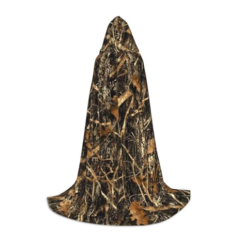 HYSDPUZK Herbst-Camoflauge-Kapuzenumhang für Teenager, Halloween-Kostüm, Cosplay, Maskerade, Zauberer-Robe von HYSDPUZK