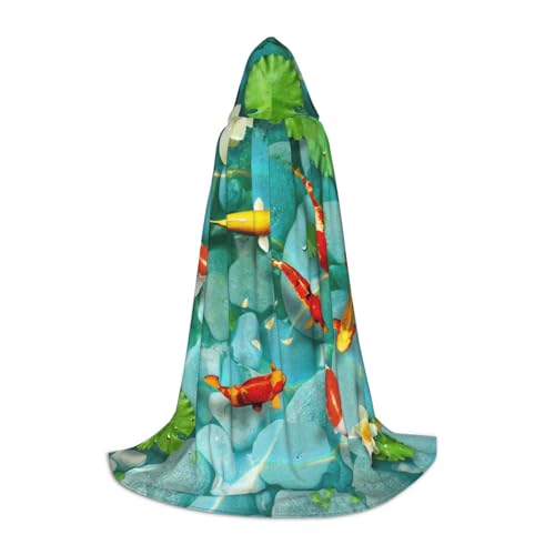 HYSDPUZK Japanischer hübscher roter Karpfenfisch Kapuzenumhang für Teenager, Halloween-Kostüm, Cosplay, Maskerade, Zauberer-Robe HYSDPUZK Japanischer hübscher roter Karpfenfisch Kapuzenumhang für Teenager, Halloween-Kostüm, Cosplay, Maskerade, Zauberer-Robe von HYSDPUZK