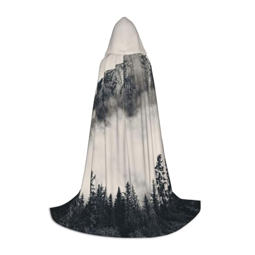HYSDPUZK Kanadischer Smokey Mountain Cliff Kapuzenumhang für Teenager, Halloween-Kostüm, Cosplay, Maskerade, Zauberer-Robe von HYSDPUZK