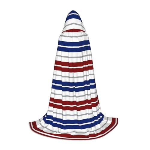 HYSDPUZK Kapuzenumhang für Teenager, Halloween-Kostüm, Cosplay, Maskerade, Zauberer-Robe, Rot, Blau, Weiß, Grau gestreift HYSDPUZK Kapuzenumhang für Teenager, Halloween-Kostüm, Cosplay, Maskerade, Zauberer-Robe, Rot, Blau, Weiß, Grau gestreift von HYSDPUZK