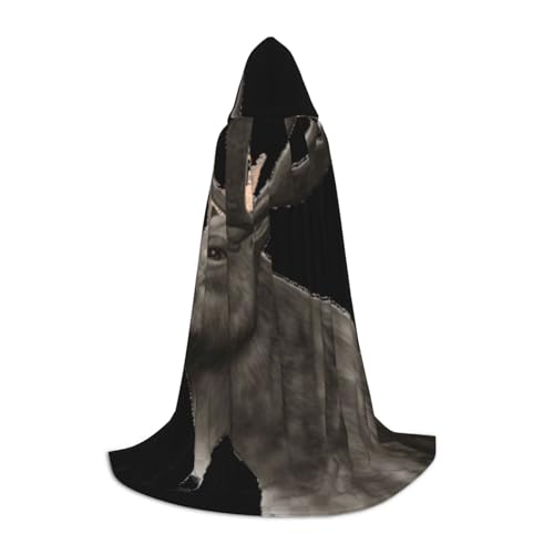 HYSDPUZK Kapuzenumhang für Teenager, Halloween-Kostüm, Cosplay, Maskerade, Zauberer-Robe HYSDPUZK Kapuzenumhang für Teenager, Halloween-Kostüm, Cosplay, Maskerade, Zauberer-Robe von HYSDPUZK