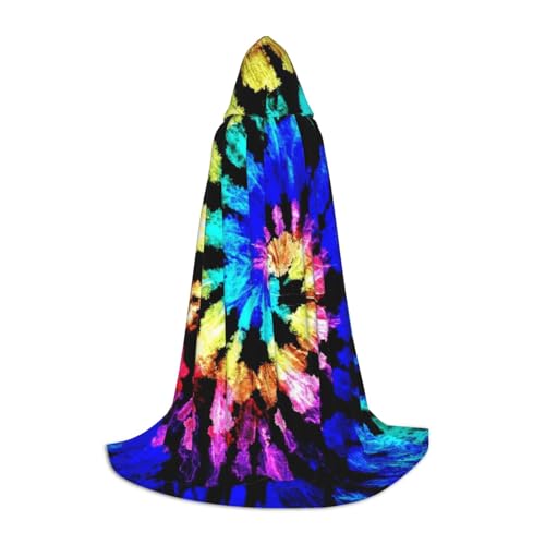 HYSDPUZK Kapuzenumhang im exotischen Stammes-Stil, Batik-Stil, für Teenager, Halloween-Kostüm, Cosplay, Maskerade, Zauberer-Robe von HYSDPUZK