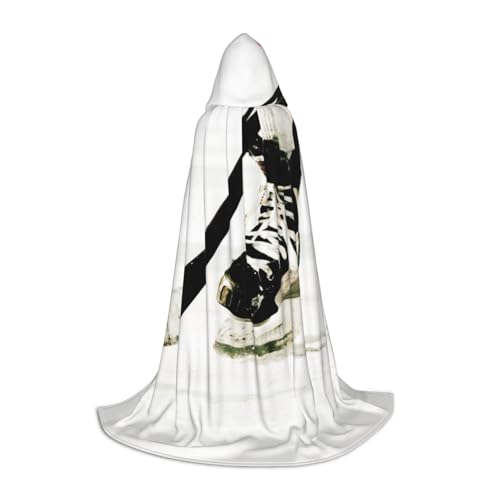 HYSDPUZK Kapuzenumhang mit Eishockey-Muster für Teenager, Halloween-Kostüm, Cosplay, Maskerade, Zauberer-Robe von HYSDPUZK